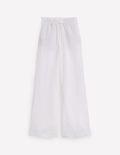 Islington Linen Pants-White-7
