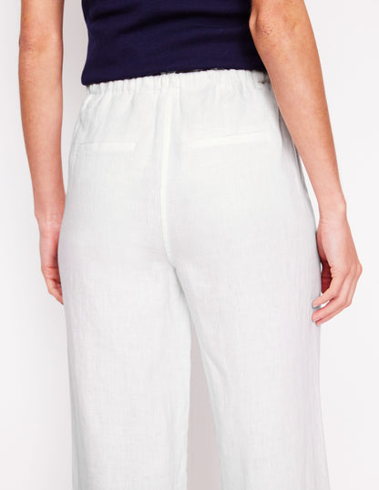 Islington Linen Pants-White-2