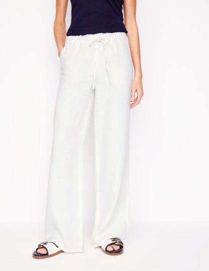 Islington Linen Pants-White-6