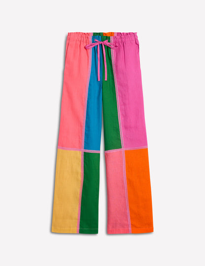 Islington Linen Pants-Multi Colourblock-7