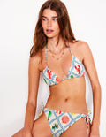 Symi String Bikini Top-Ivory, Tropical Bonanza Vine