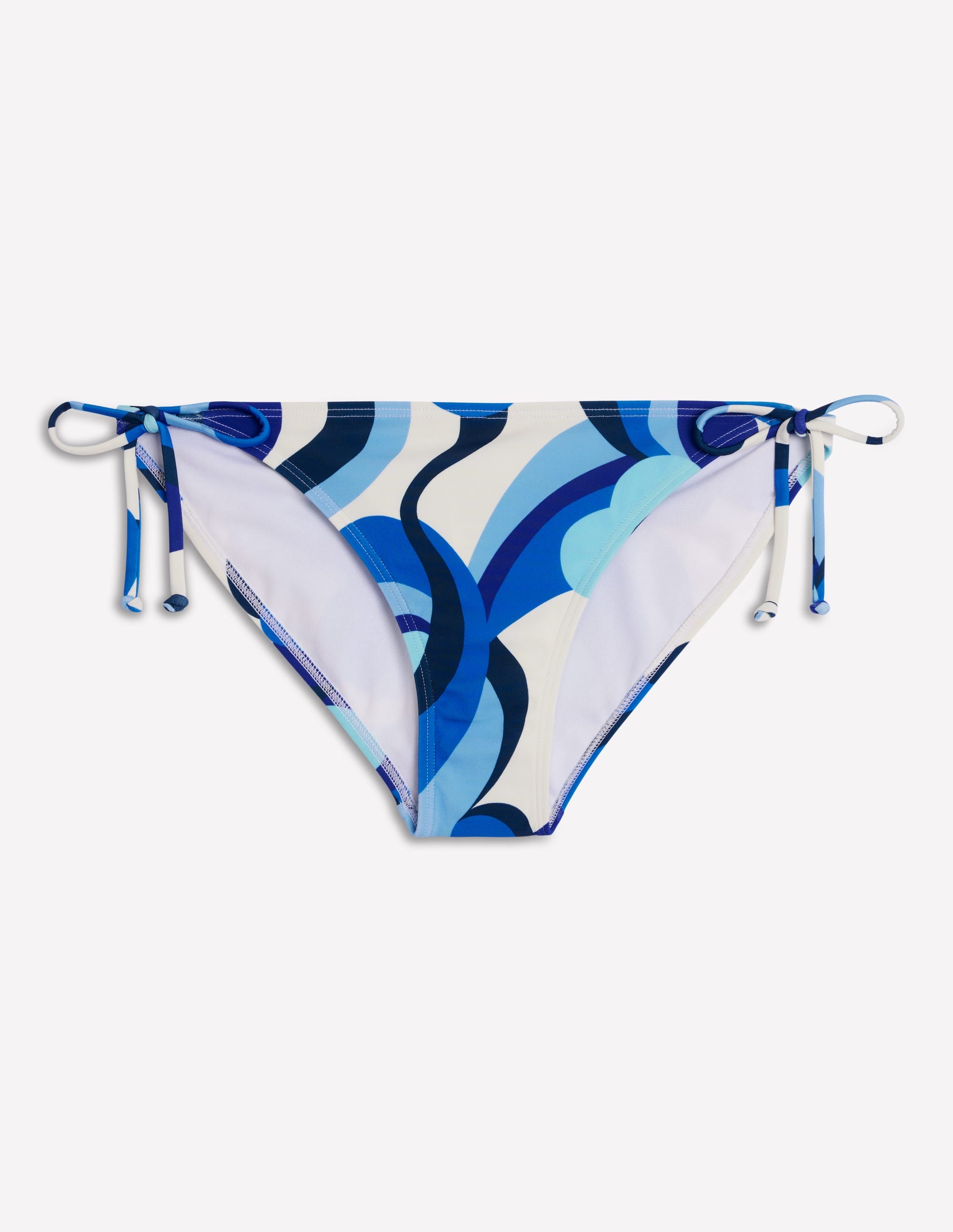 Symi String Bikini Bottoms-Blue, Abstract Swirl - Image 5