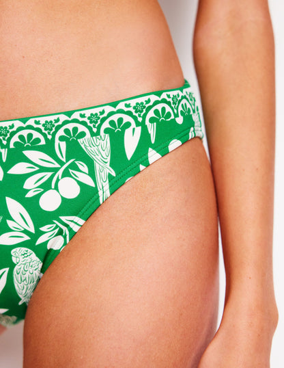 Classic Bikini Bottoms-Rich Emerald, Ornate Tropic-3