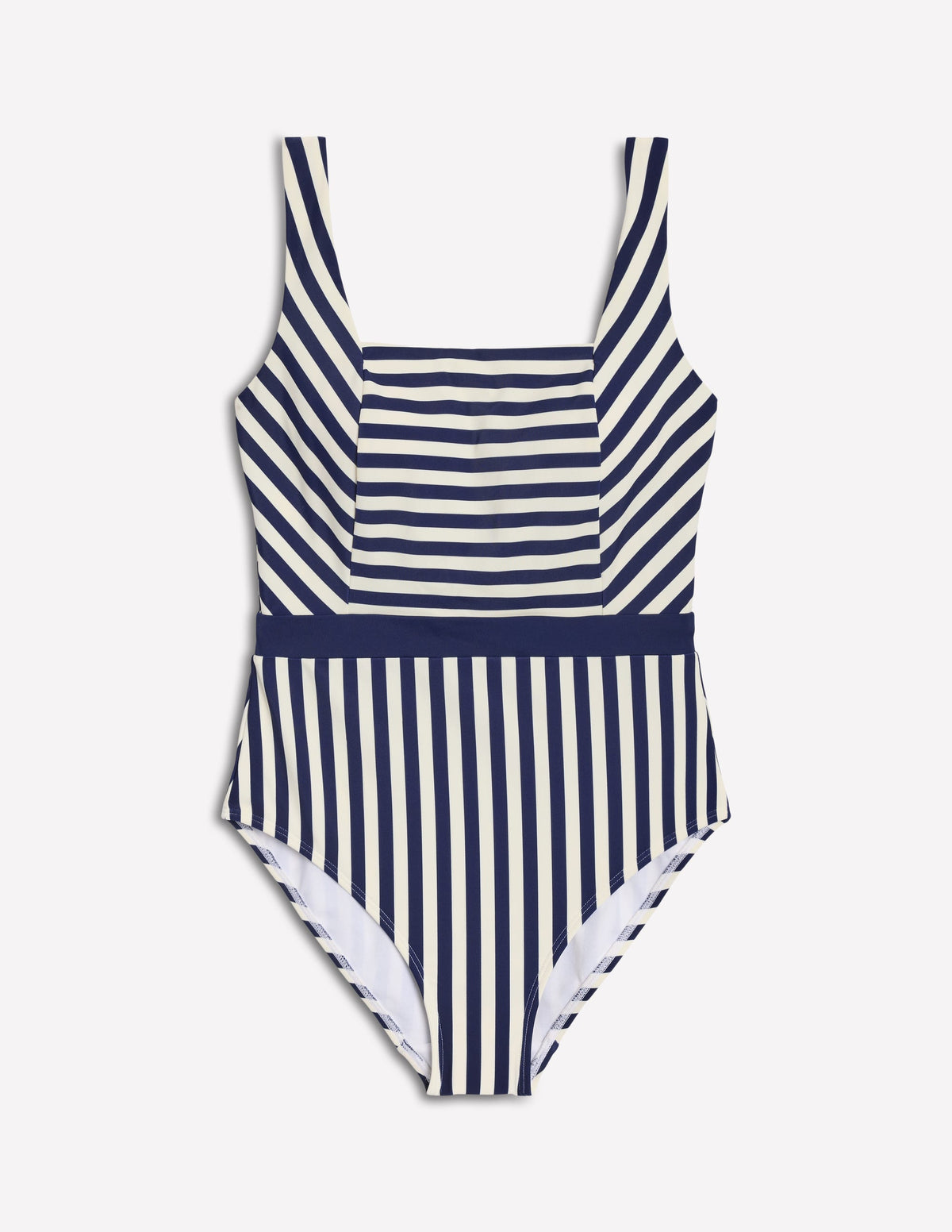 Lefkada Square Neck Swimsuit-Navy/Ivory - Image 5