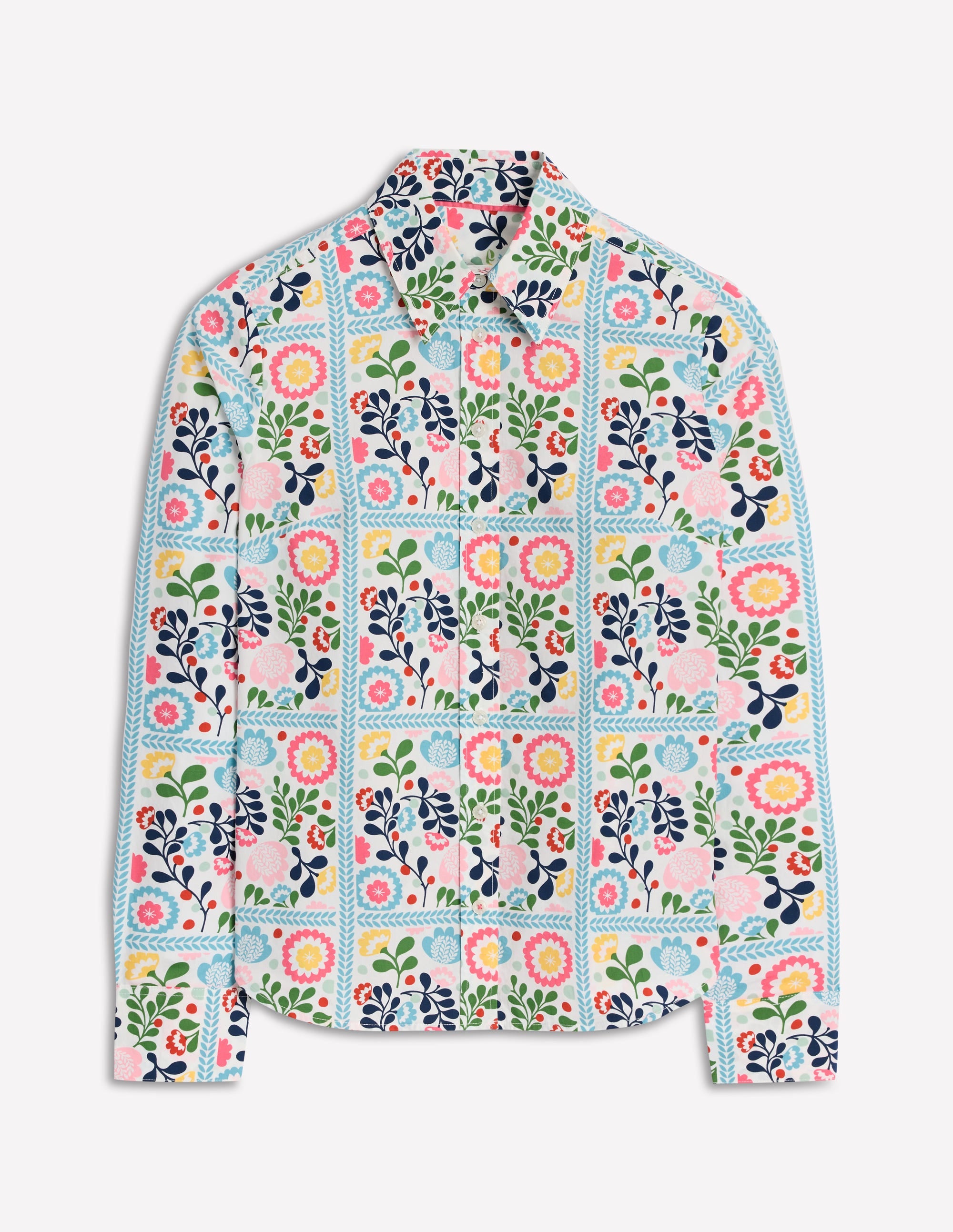 Sienna Cotton Shirt-Multi, Vine Tile - Image 6
