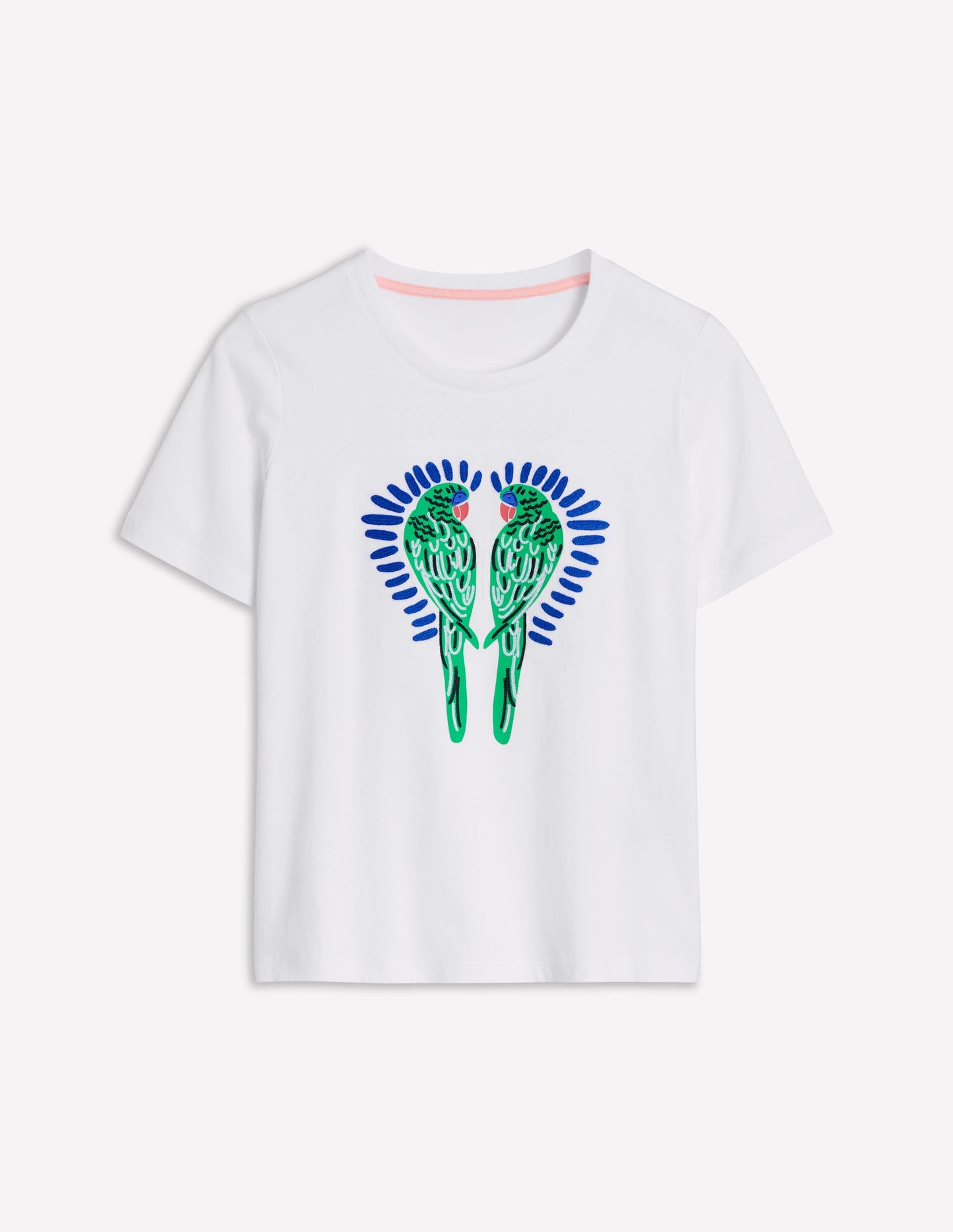 Relaxed Novelty T-Shirt-White, Parrot