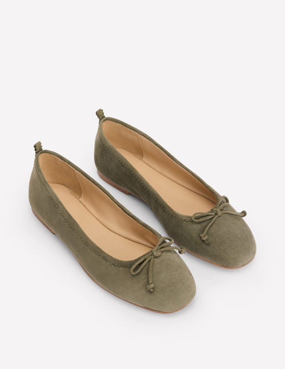 Kitty Flexi Sole Ballet Flats-Green