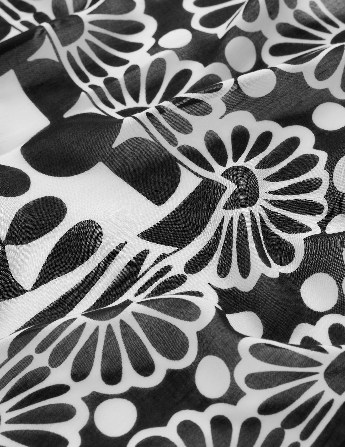 Printed Sarong Scarf-Black, Geo Stamp