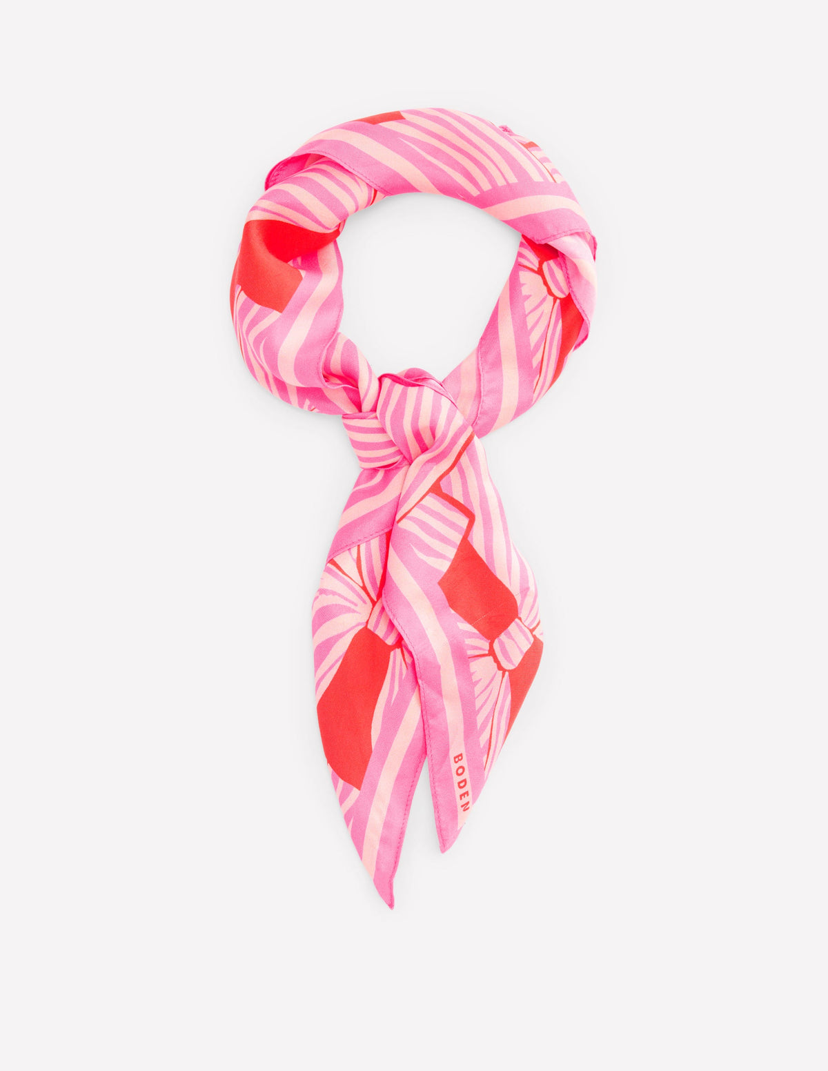 Elisabeth Silk Square Scarf-Conversational Bow Scatter - Image 1