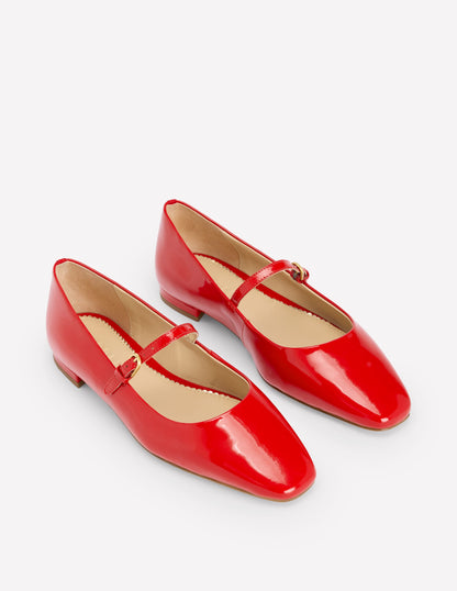 Penelope Mary Jane Flat-Post Box Red Patent