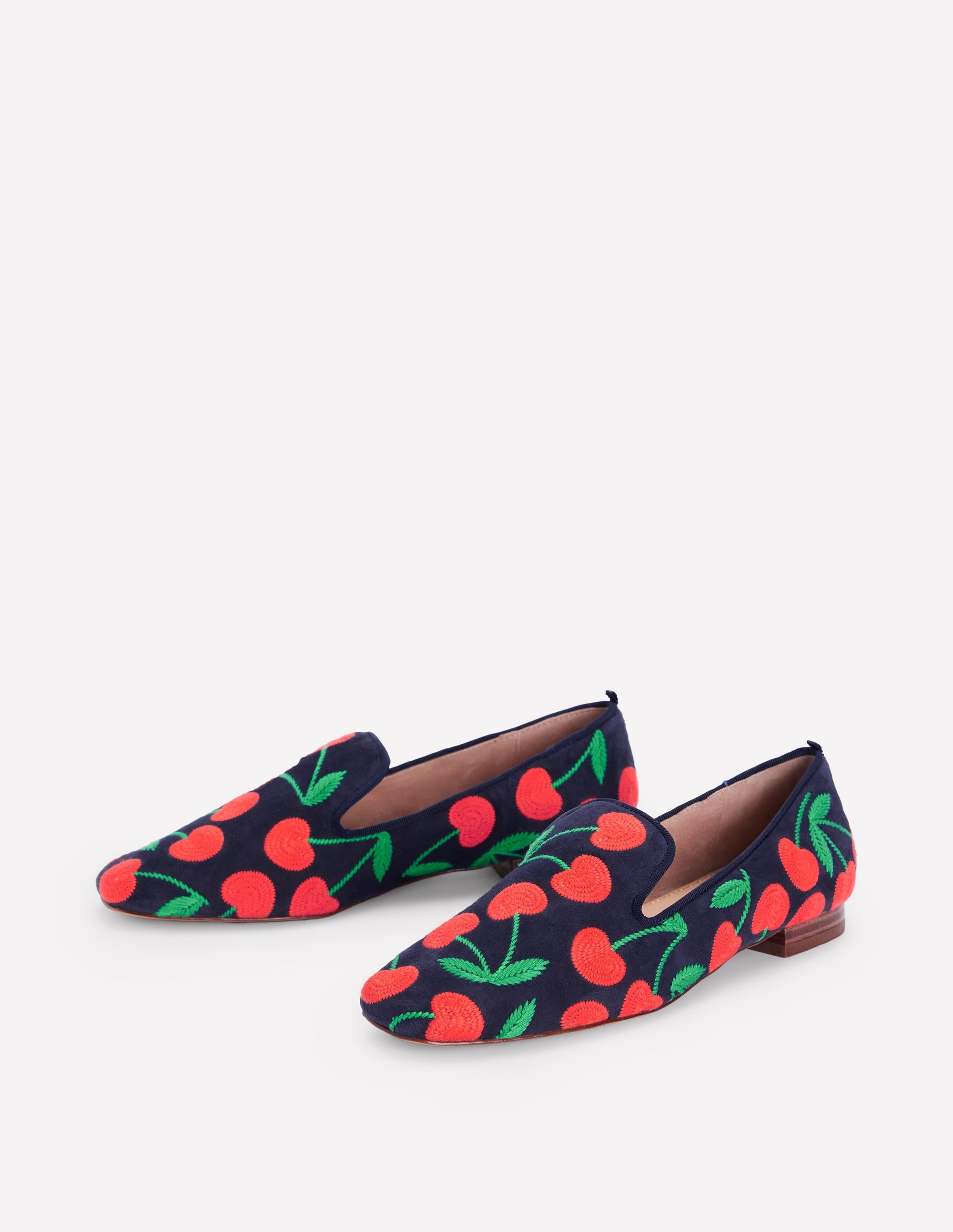 Slipper Cut Loafers-Navy Cherries - Image 3
