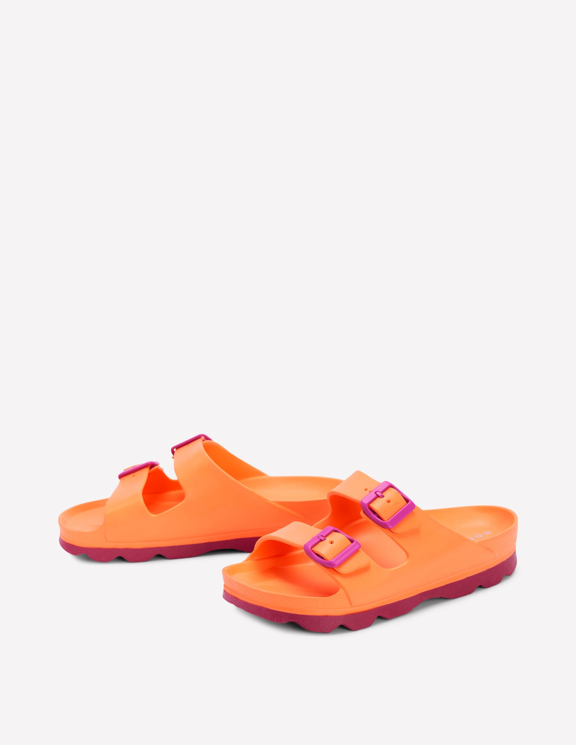 Lyla Double Buckle Sliders-Orange - Image 3