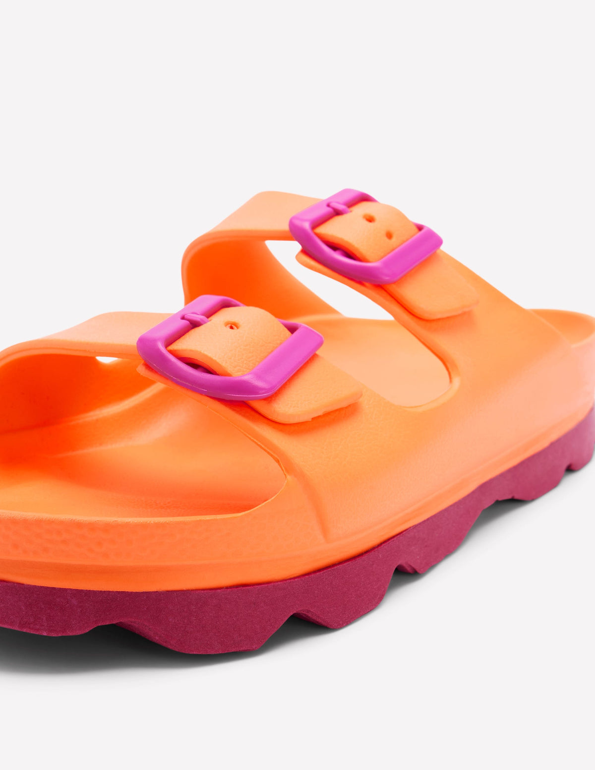 Lyla Double Buckle Sliders-Orange - Image 4