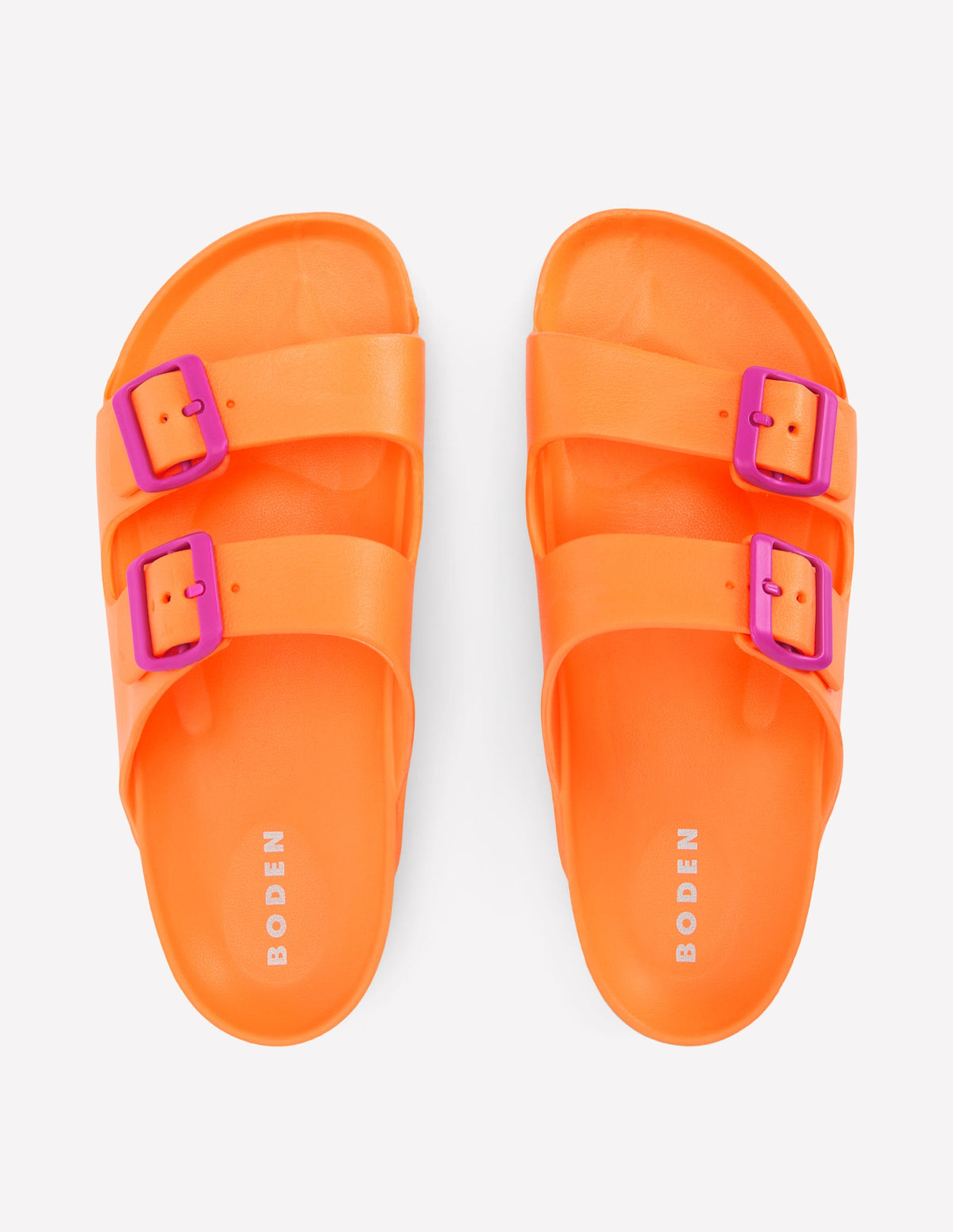 Lyla Double Buckle Sliders-Orange - Image 5