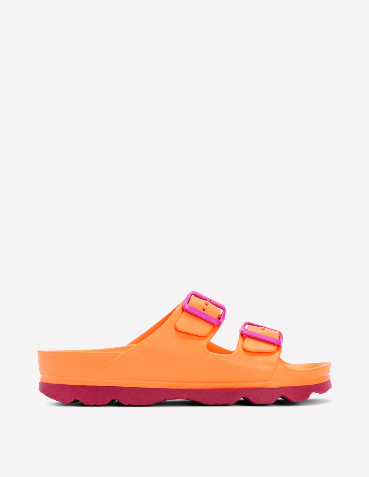 Lyla Double Buckle Sliders-Orange - Image 2