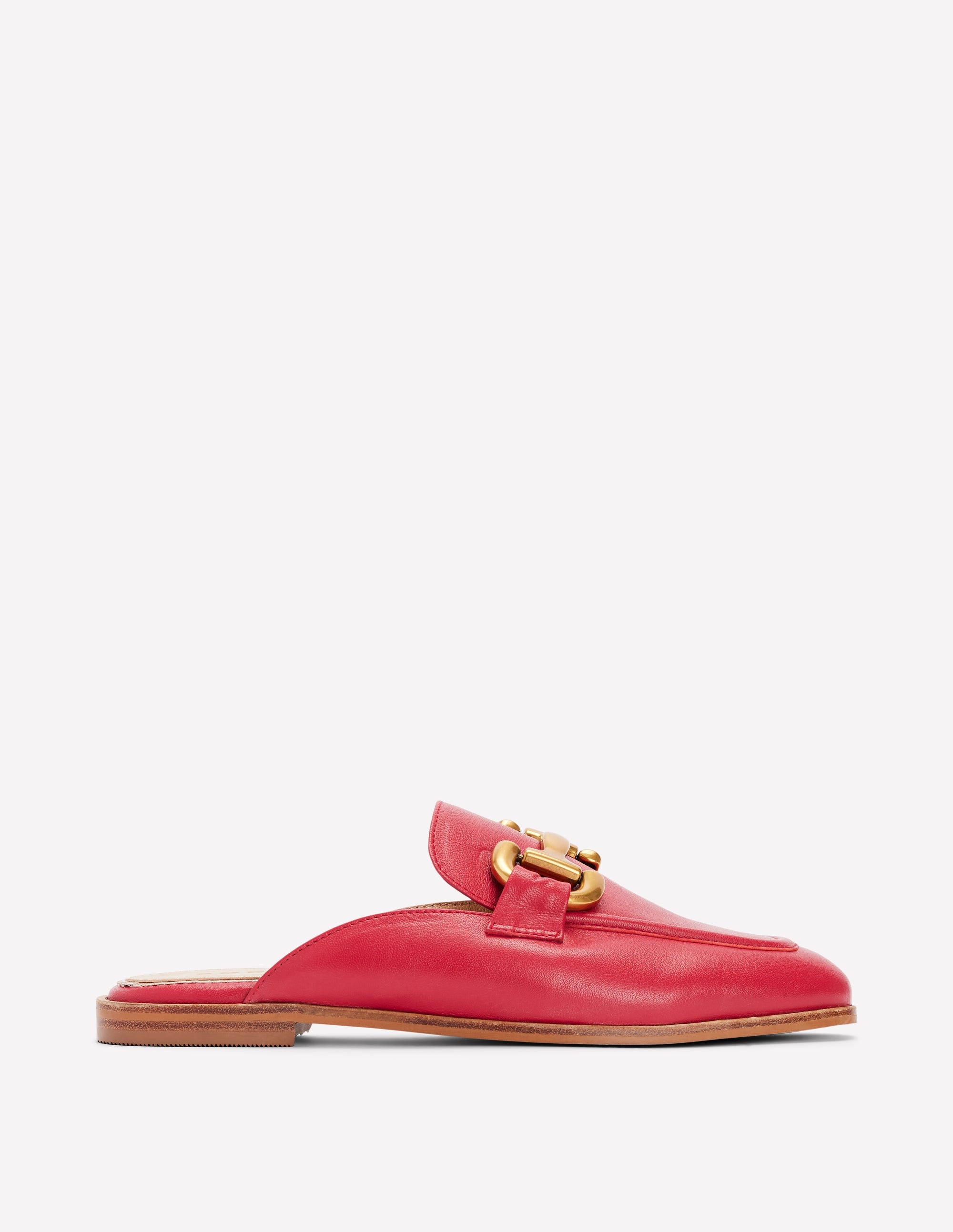Iris Snaffle Mule Loafers-Red - Image 1