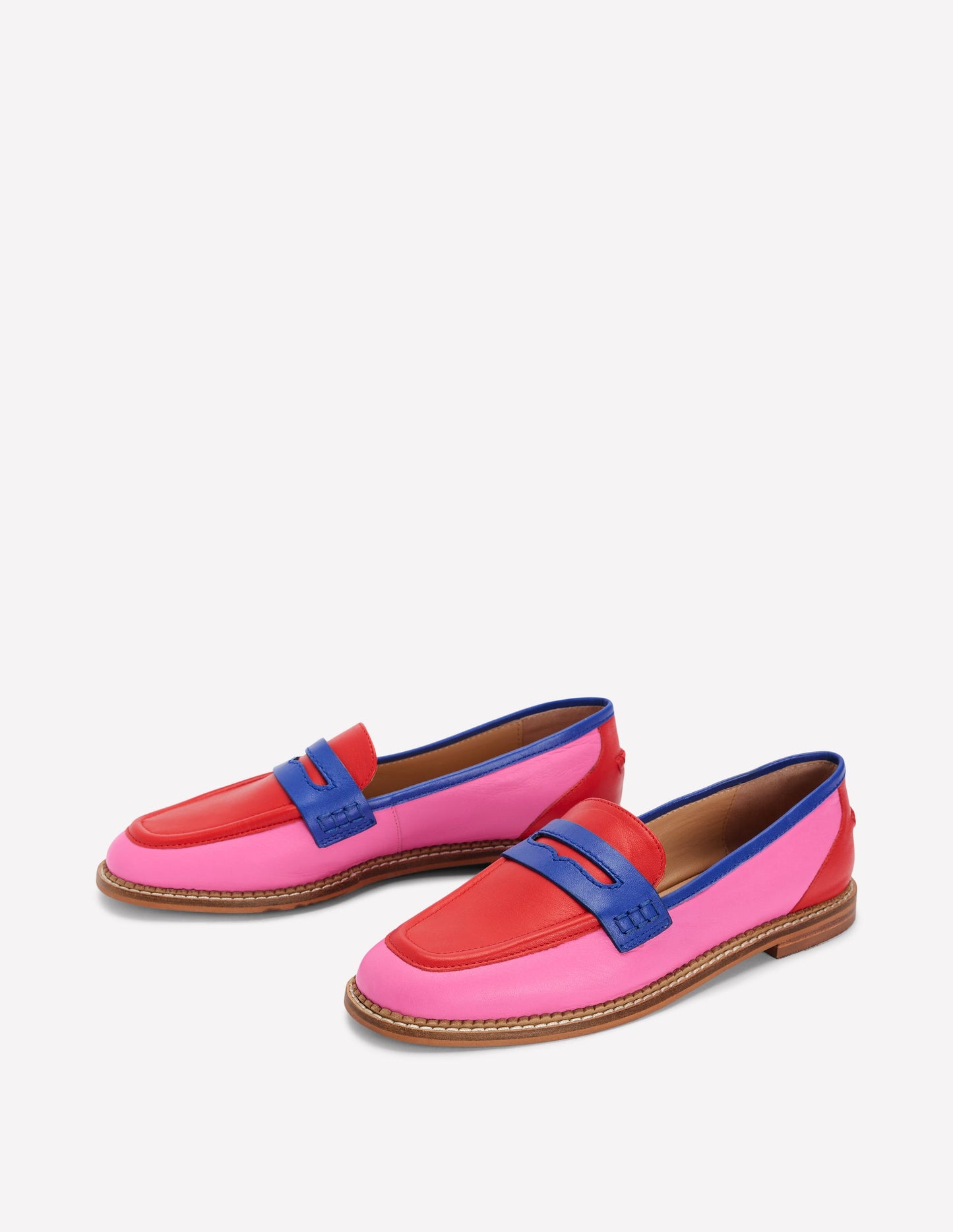 Nya Structured Penny Loafer-Multi Colourblock