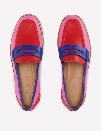 Nya Structured Penny Loafer-Multi Colourblock