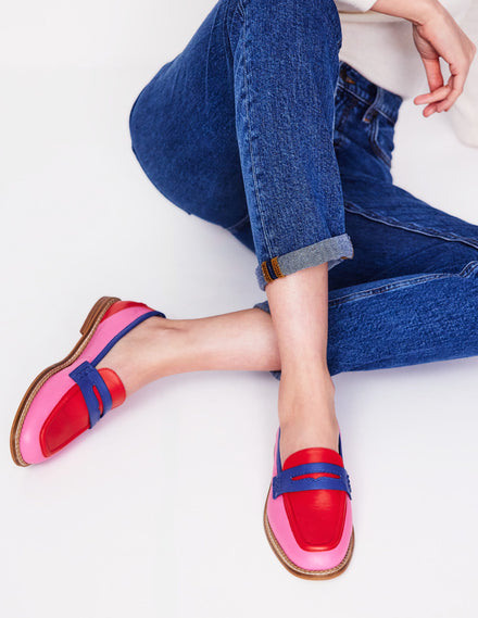 Nya Penny Loafers-Multi Colourblock