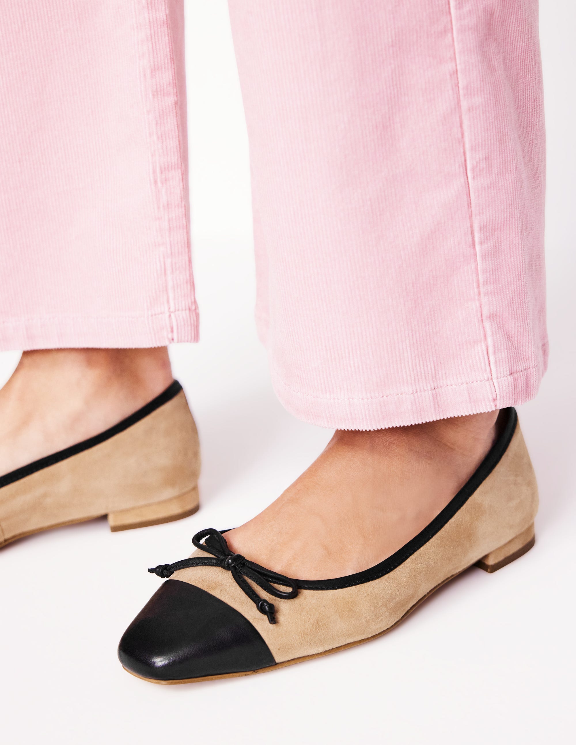 Toe Cap Ballet Flat-Macchiato Suede - Image 2