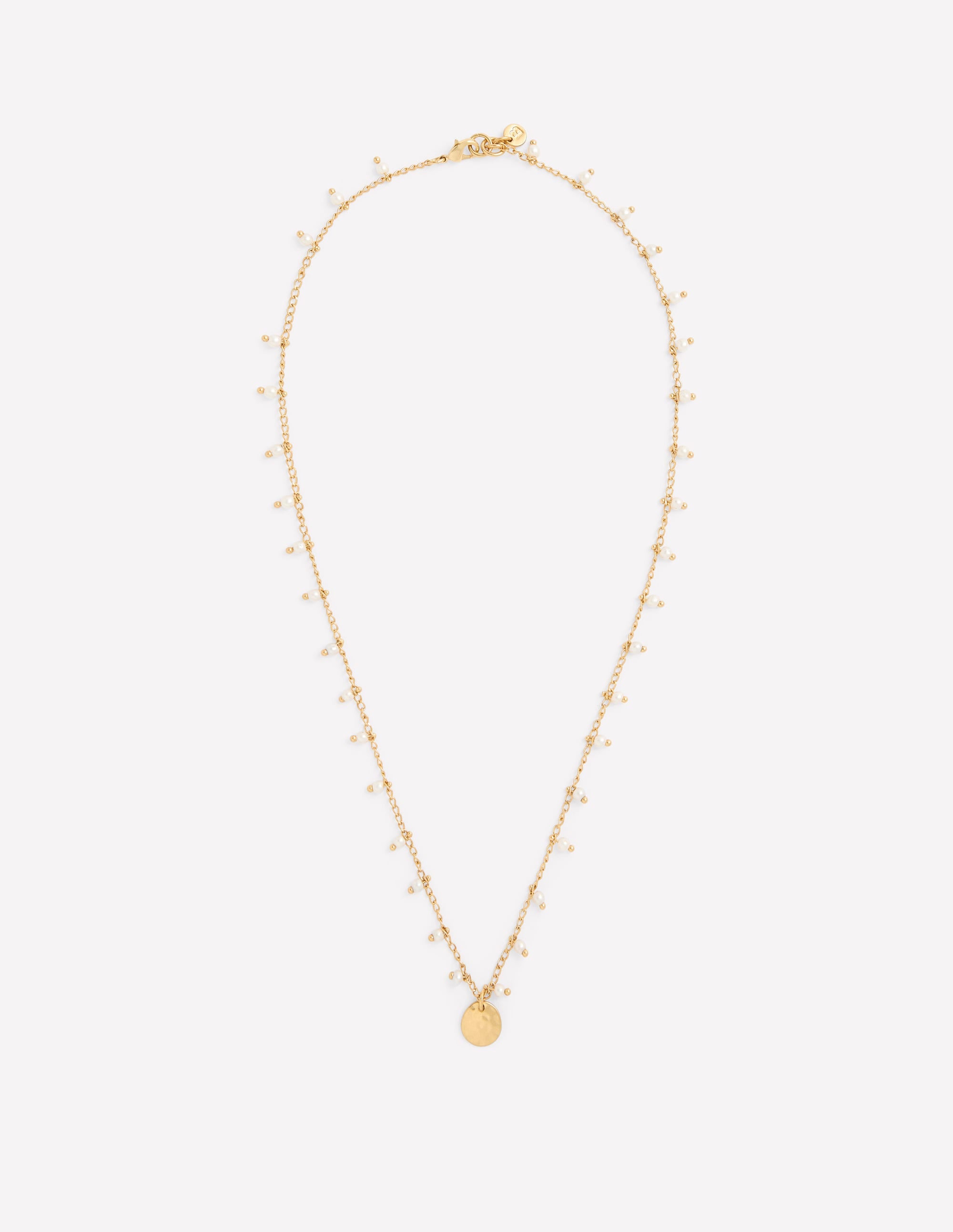 Layering Charm Necklace-Faux Pearl - Image 1