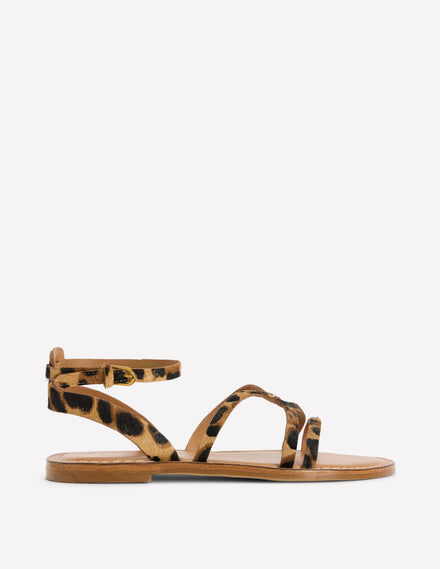 Casual Flat Sandal-Leopard