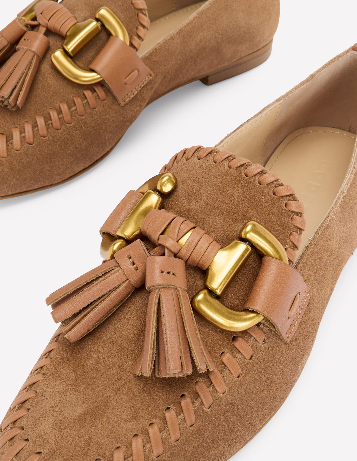 Covered Iris Snaffle Loafers-Tan - Image 4