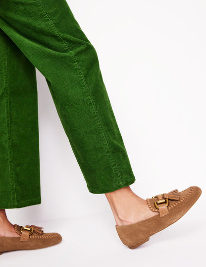 Covered Iris Snaffle Loafers-Tan