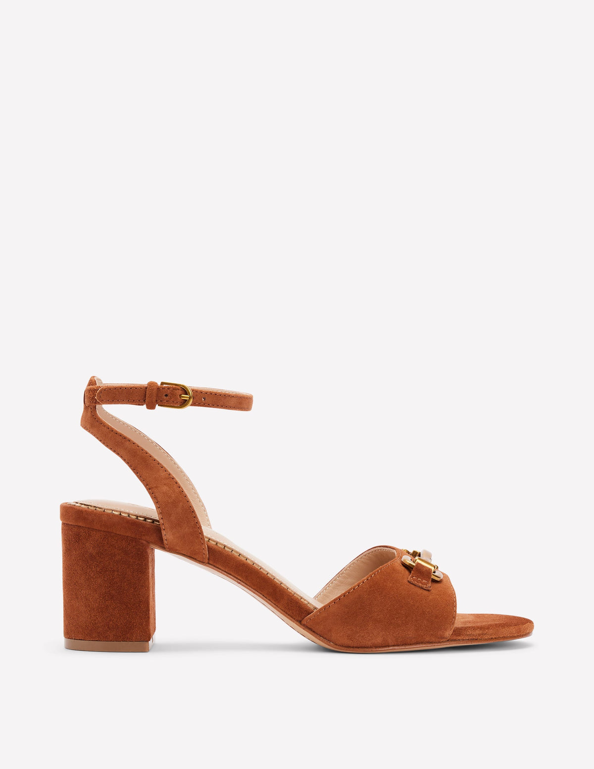 Iris Snaffle Block Heel Sandal-Tan - Image 1