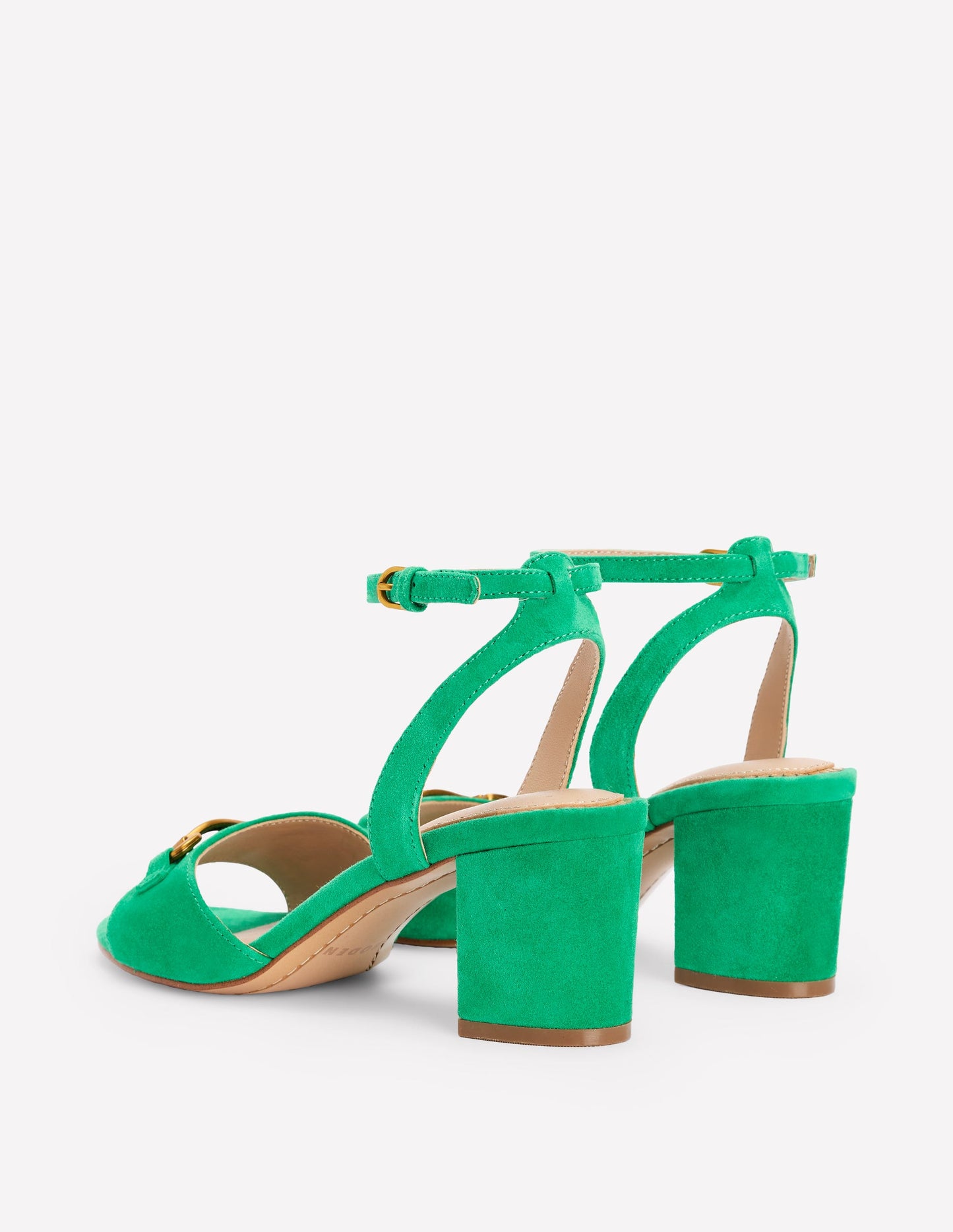 Iris Snaffle Block Heel Sandal-Rich Emerald