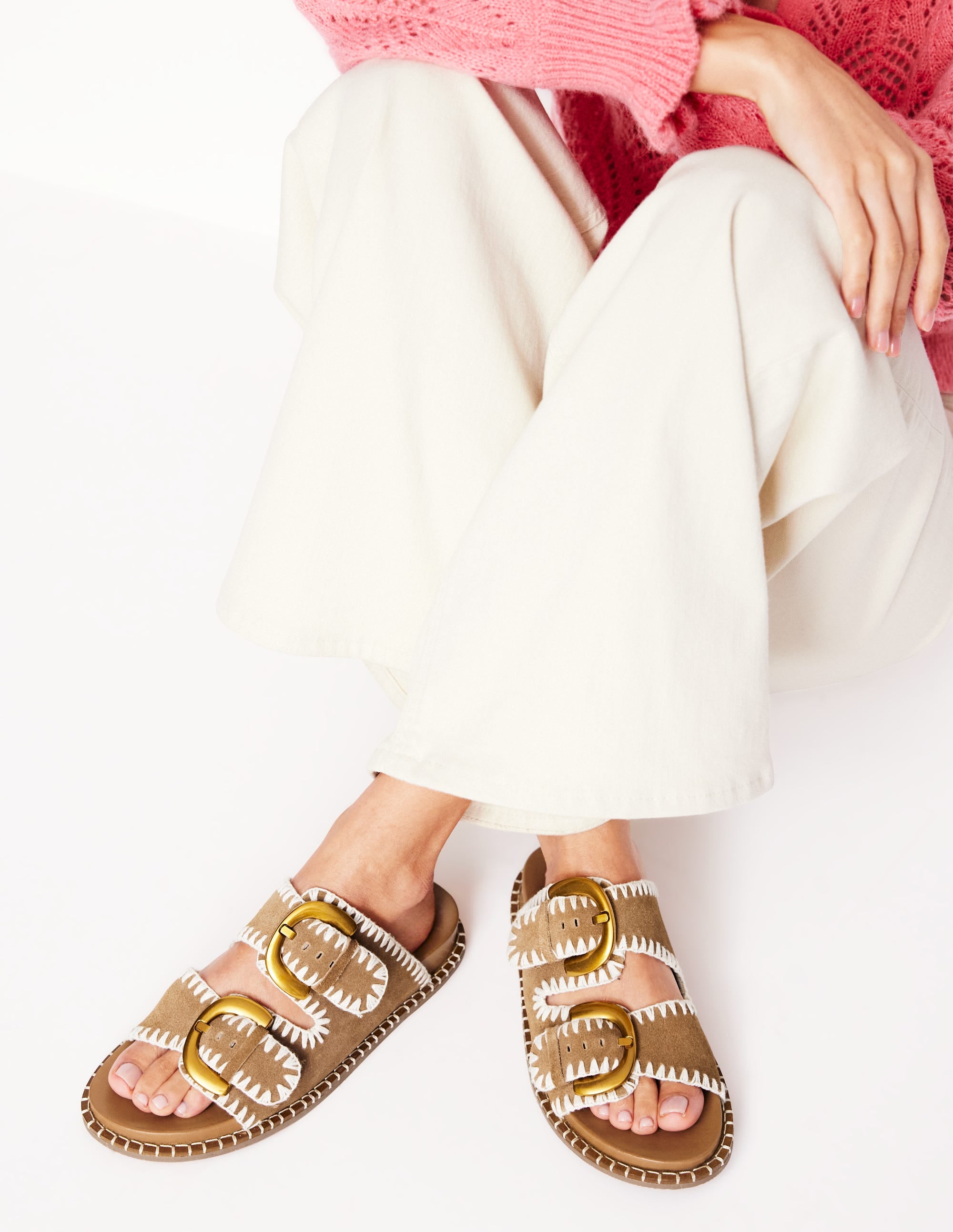Alberta Footbed Sandals-Tan - Image 2
