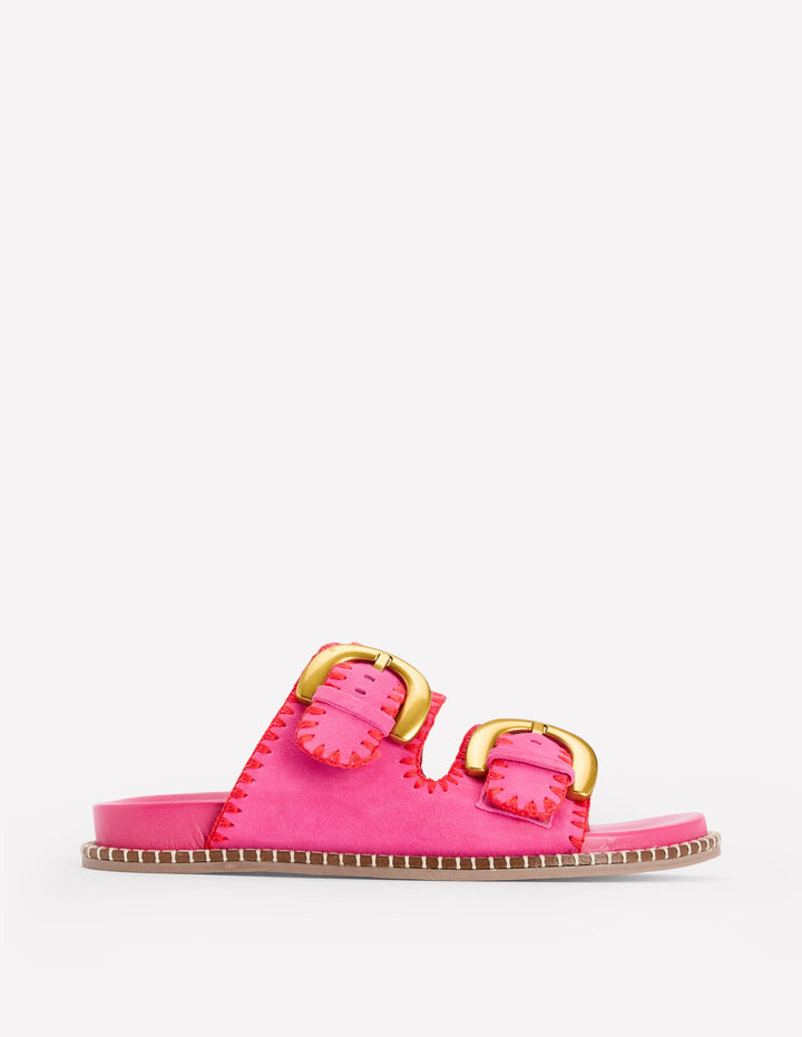 Alberta Footbed Sandals-Festival Pink/Post Box Red
