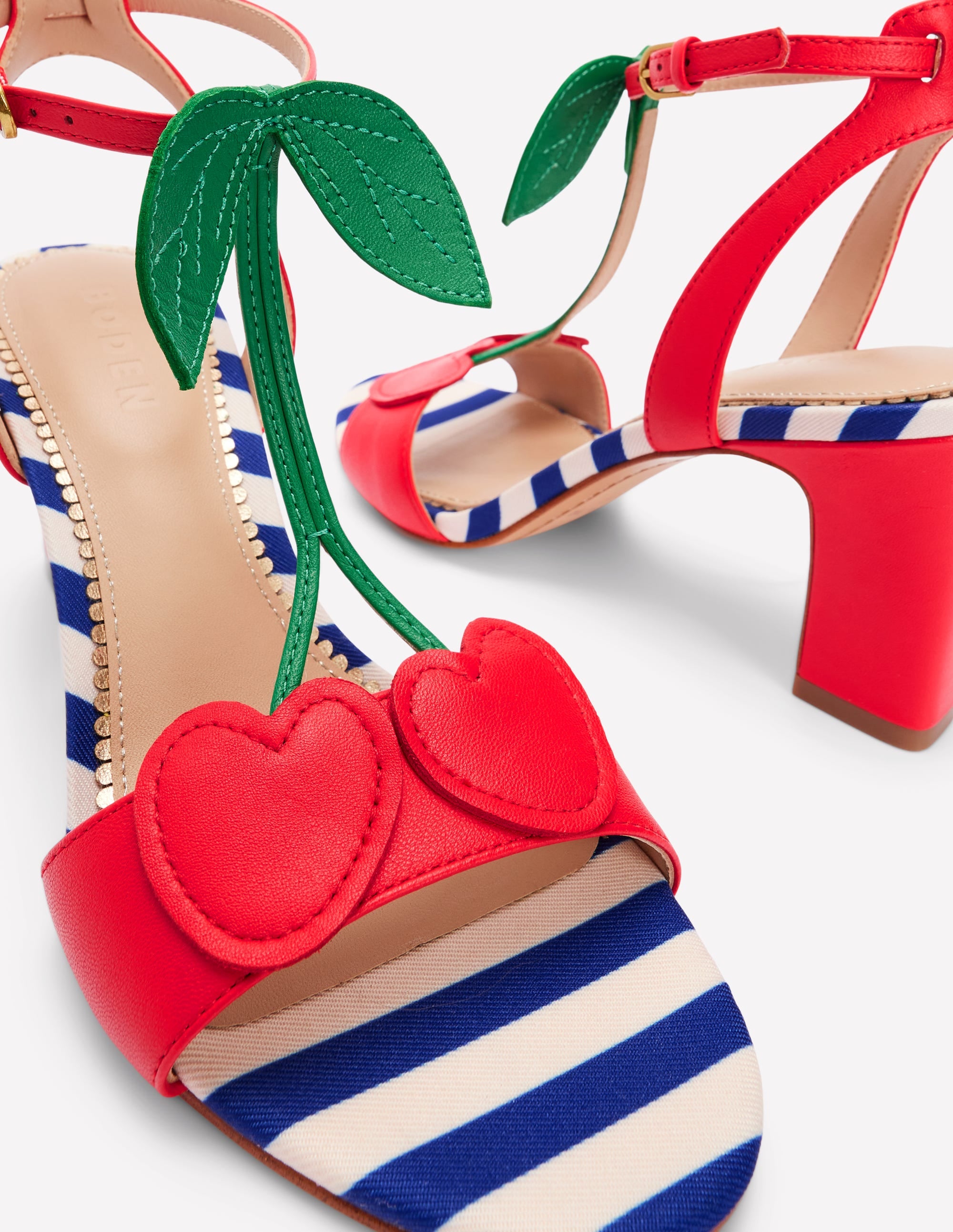 Cherry Heeled Sandal-Cherry | Boden USA