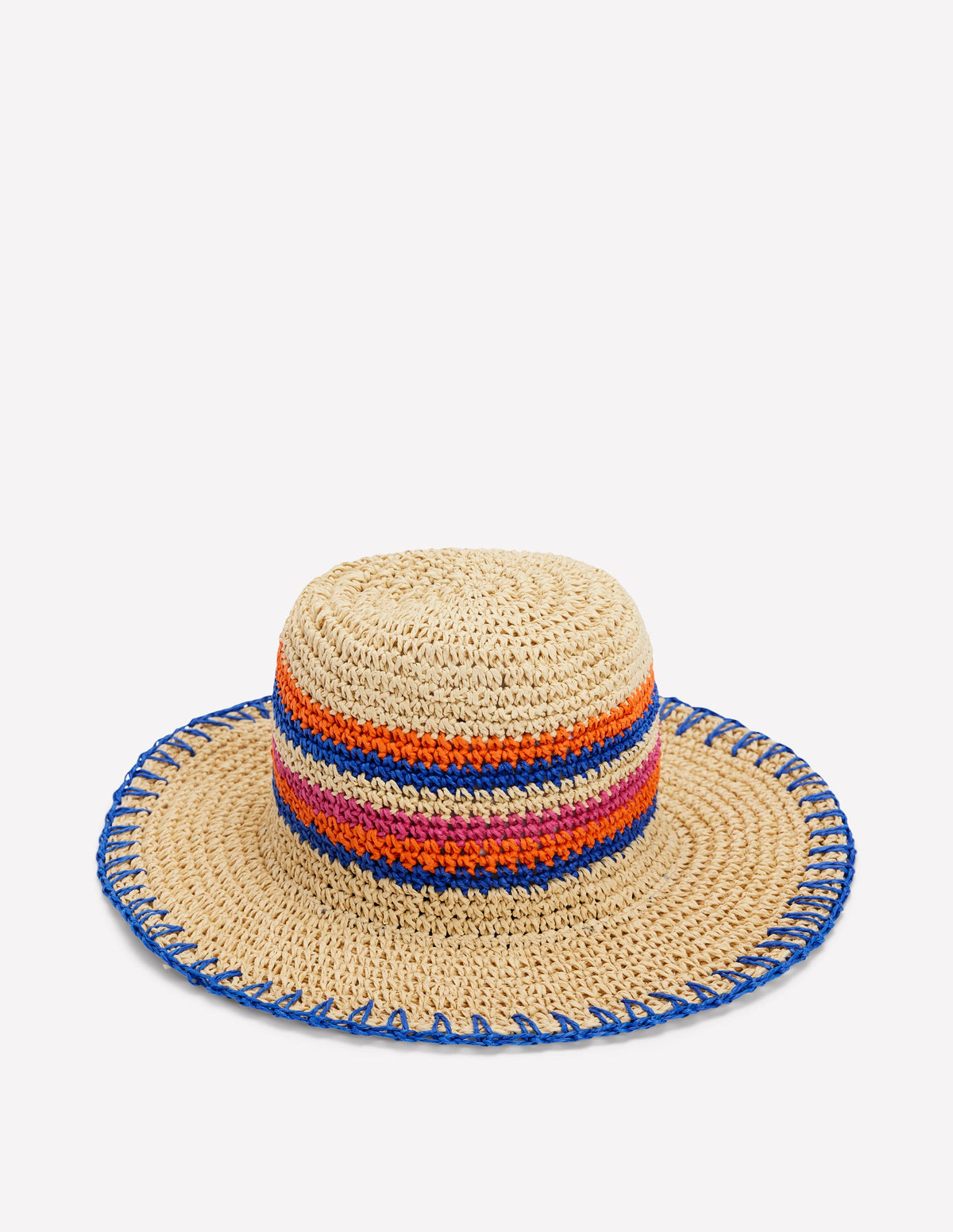 Stripe Straw Hat-Multi Stripe - Image 1