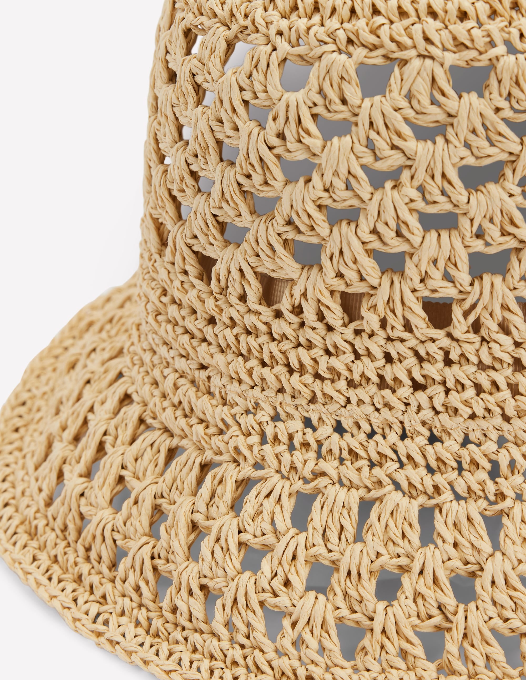Crochet Bucket Hat-Natural - Image 3