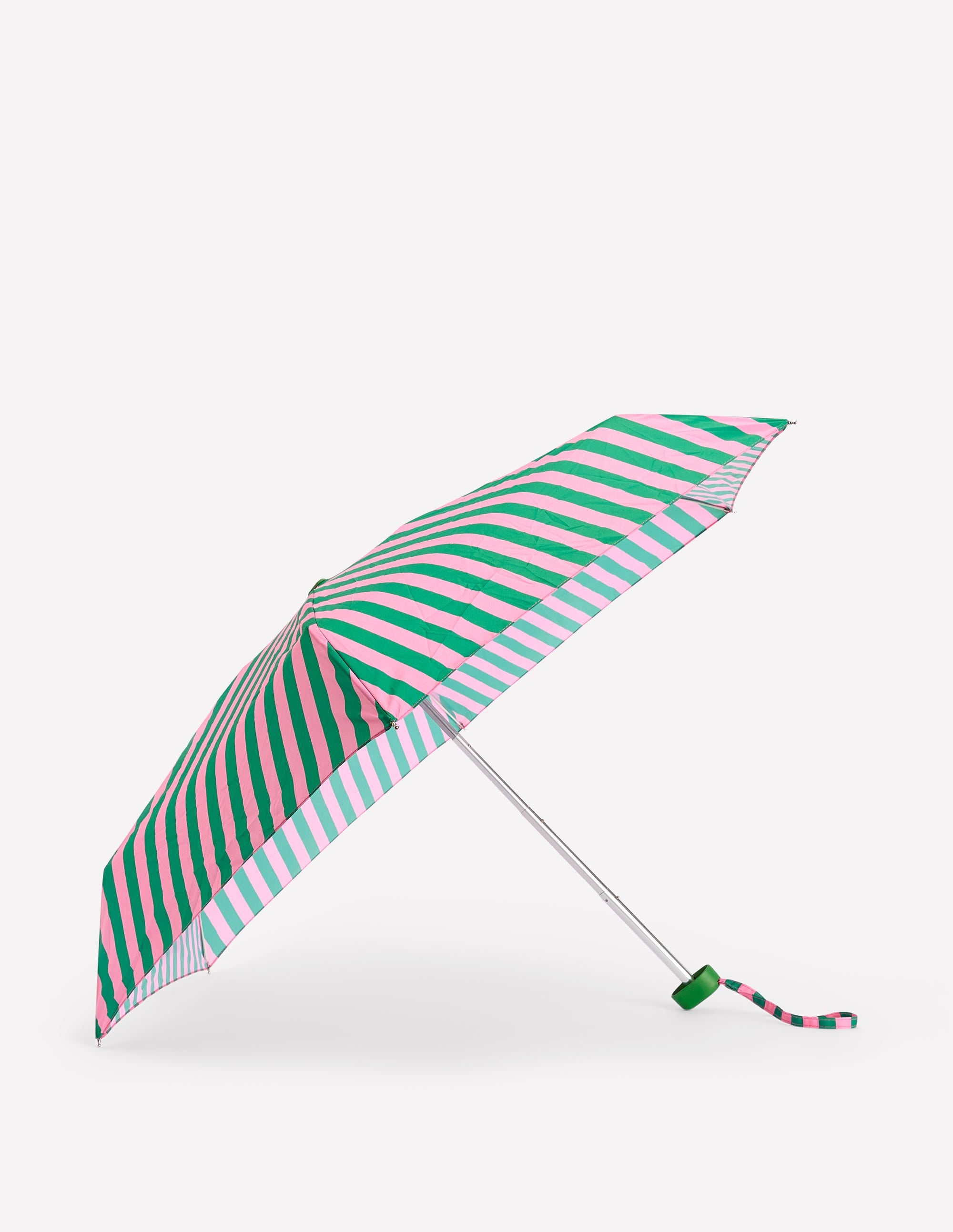 Small Umbrella-Green/Pink Stripe - Image 1