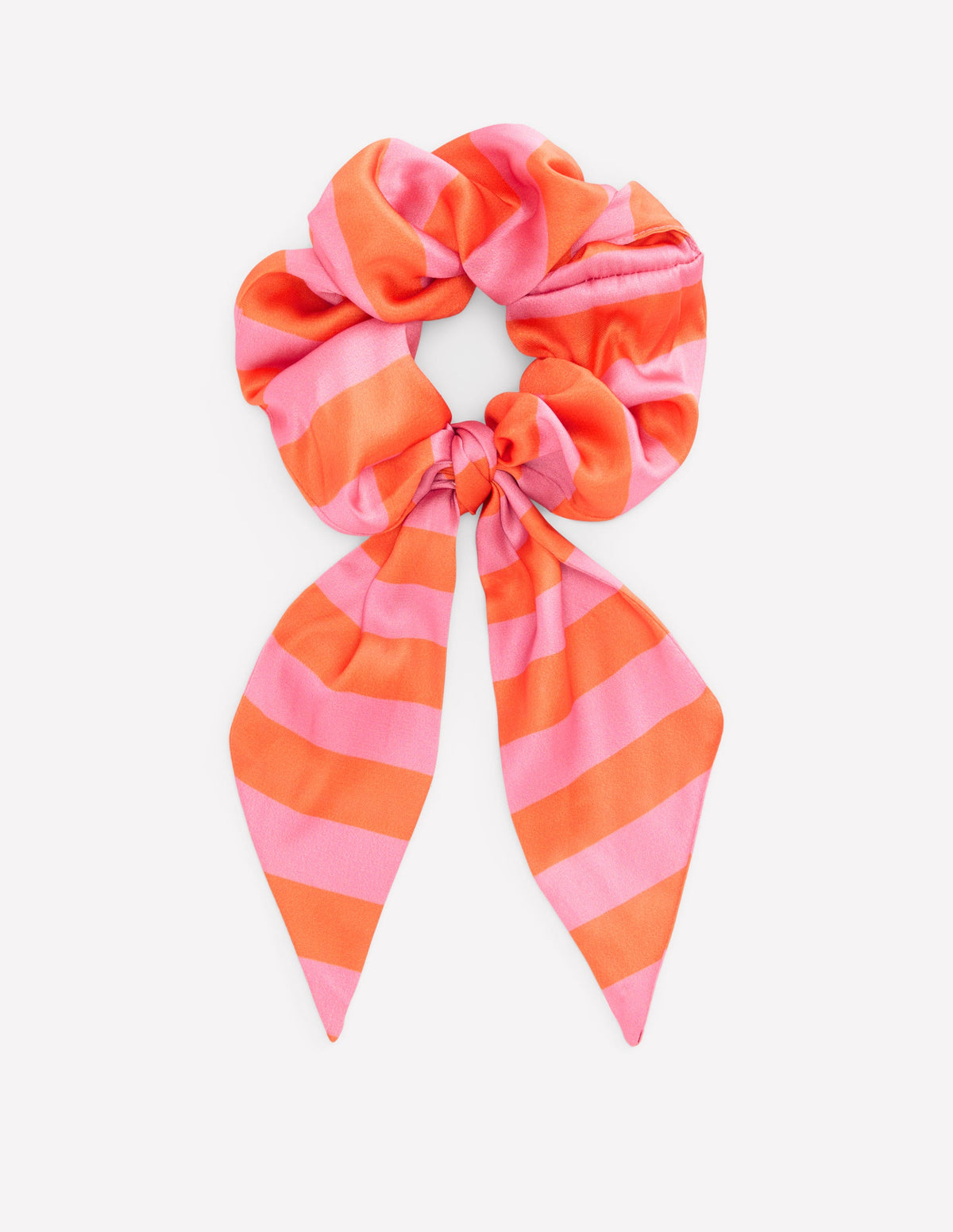 Scarf Scrunchie-Pink/Orange Stripe - Image 1