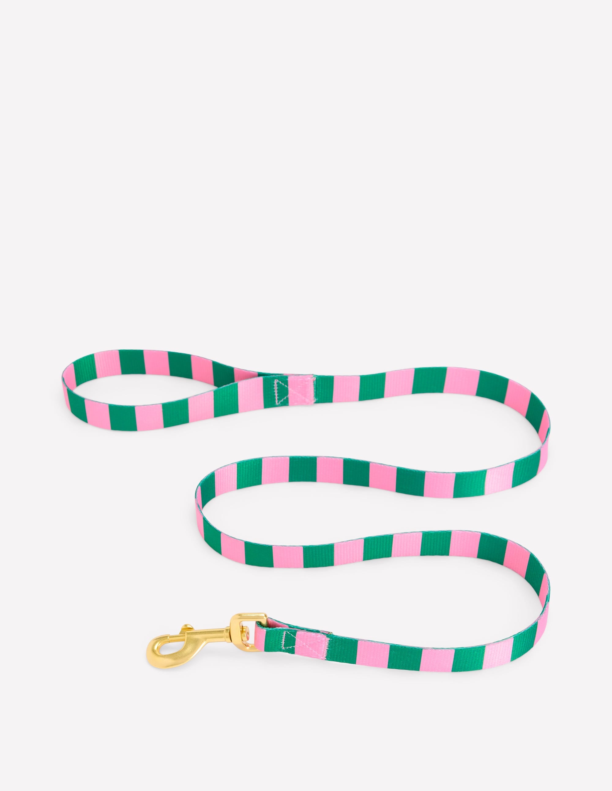 Dog Lead-Green/Pink Stripe - Image 1
