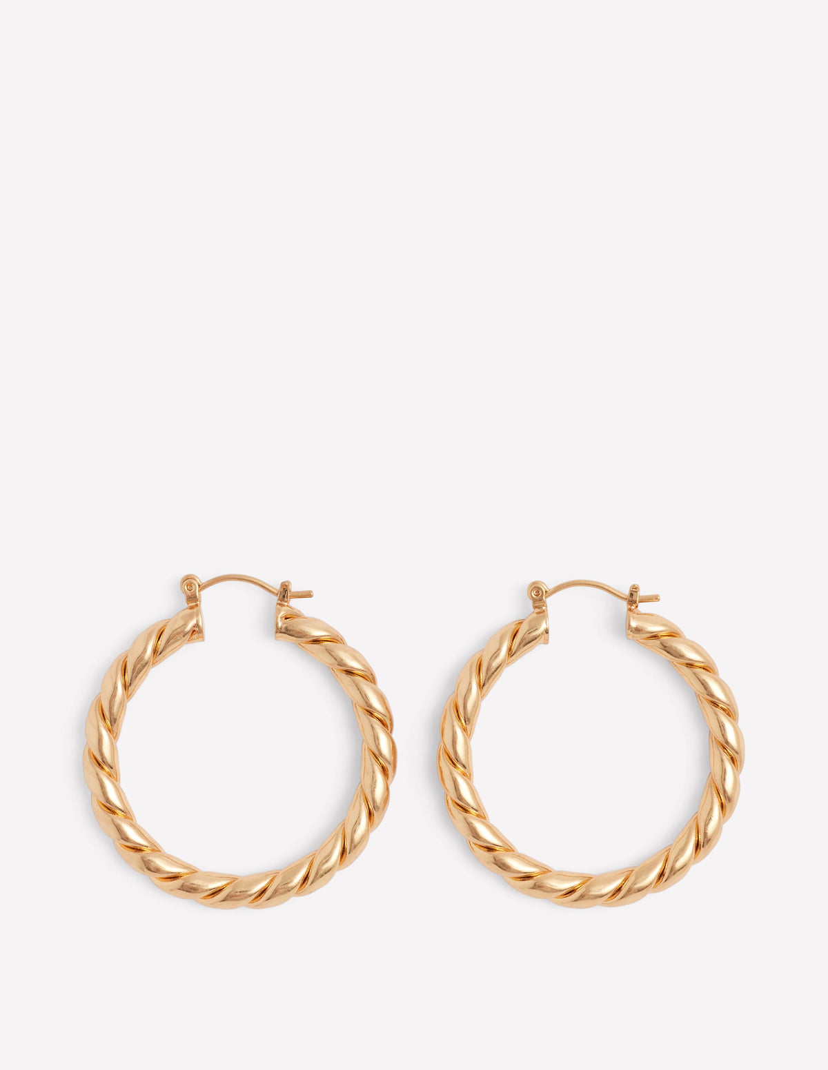 Large Chunky Twist Hoops-Gold - Image 1