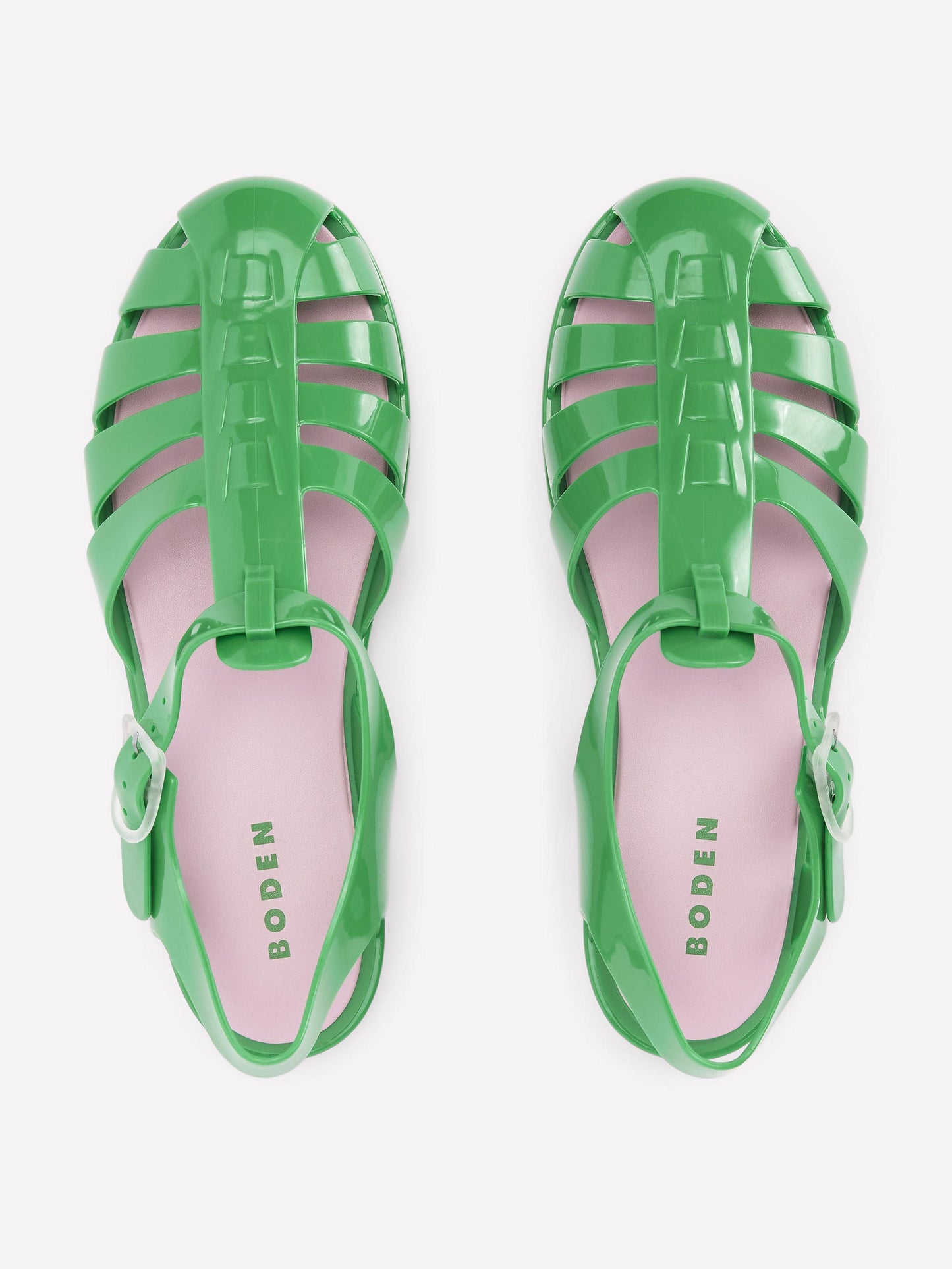 Jelly Shoe-Rich Emerald/ Soft Pink