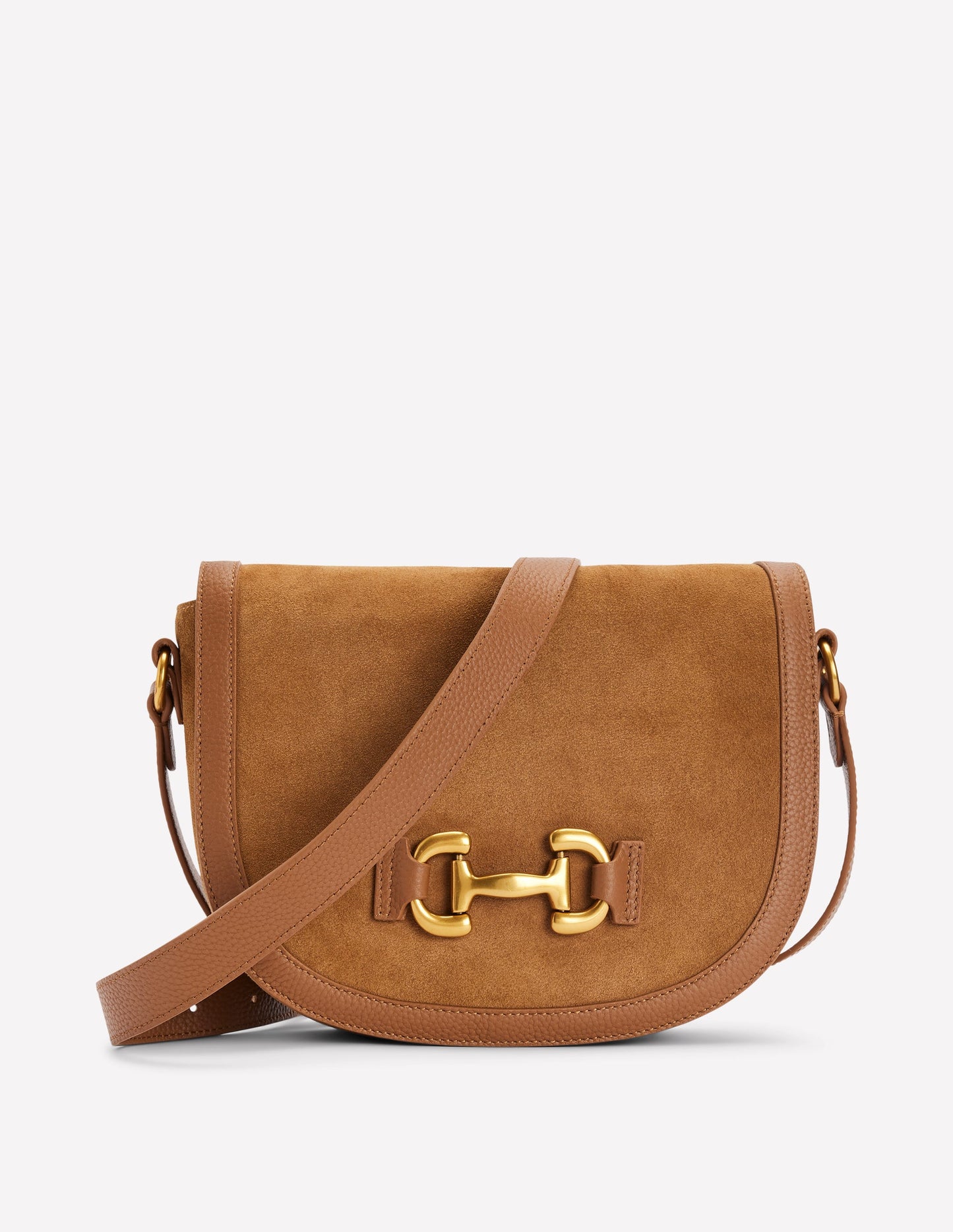 Iris Snaffle Leather Satchel-Tan