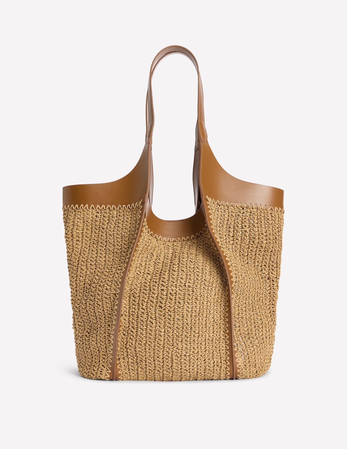 Straw Tote-Natural Raffia