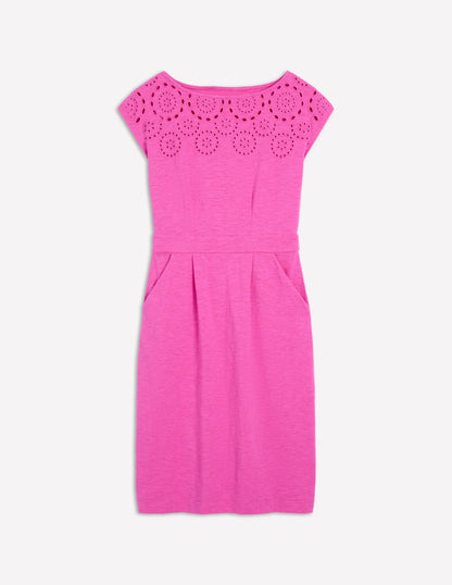 Florrie Broderie Dress-Cosmos Pink