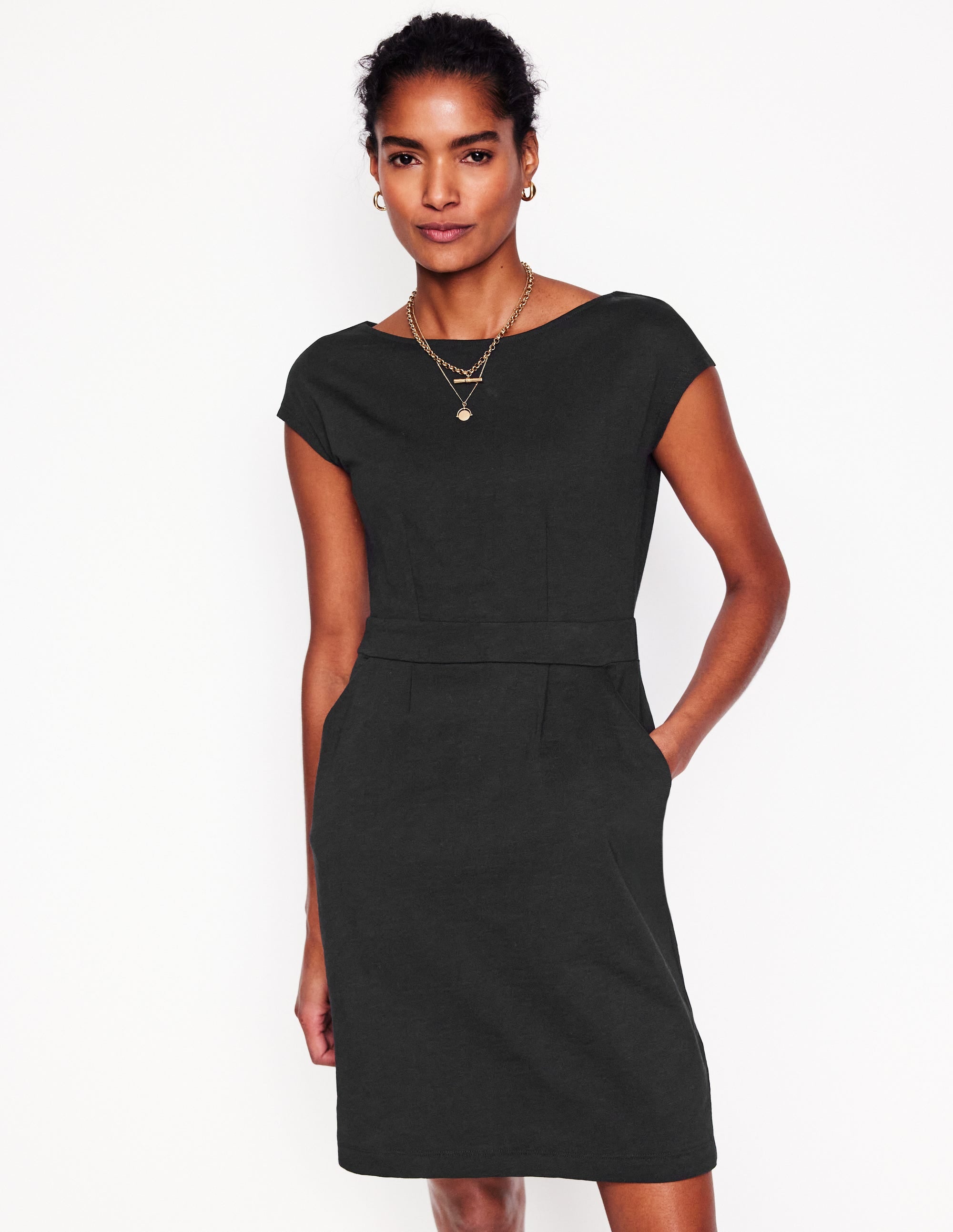 Florrie Jersey Dress-Black - Image 1