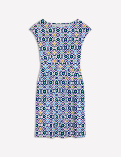 Florrie Jersey Dress-Multi, Floweret Tile