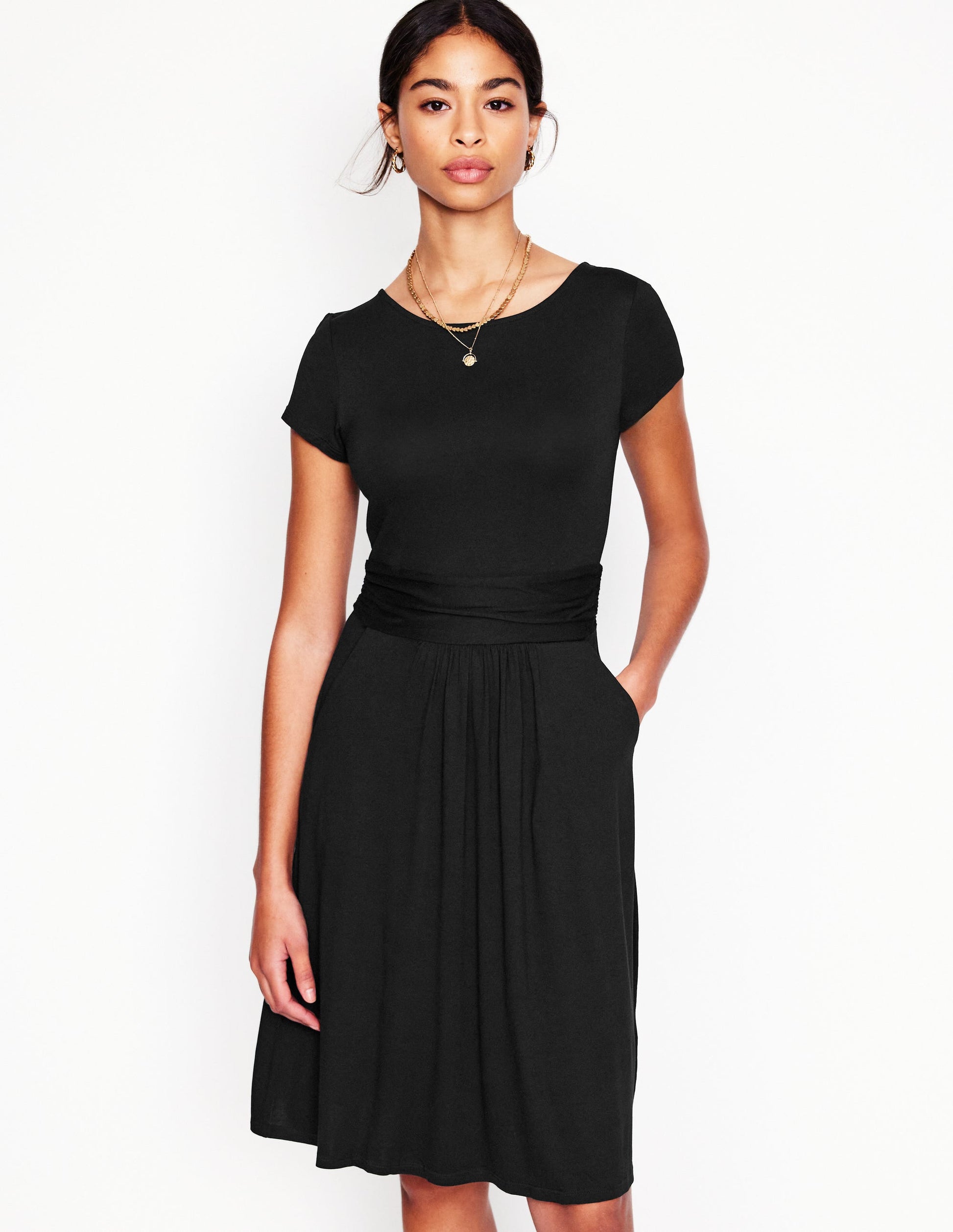 Amelie Jersey Dress-Black-1