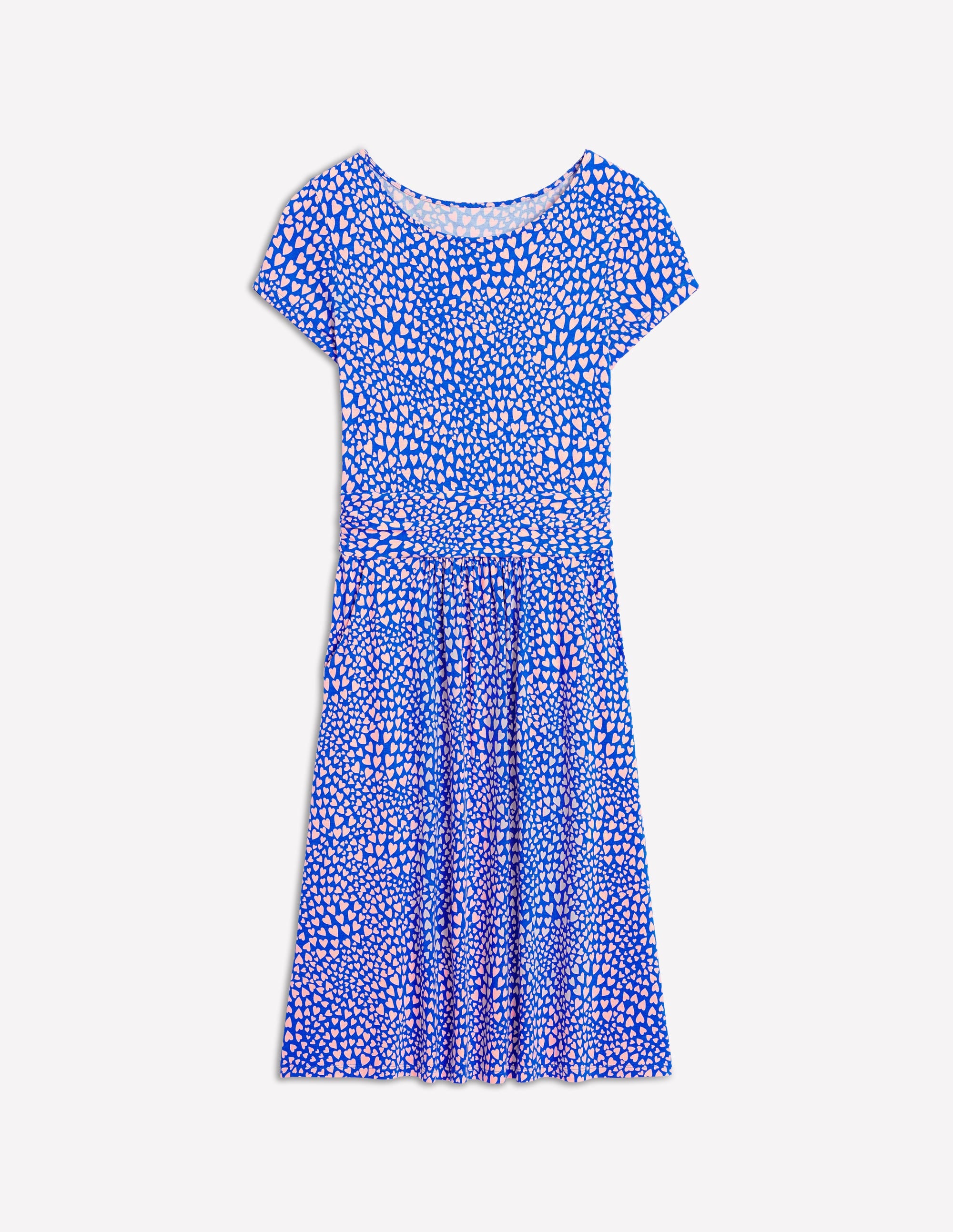 Amelie Jersey Dress-Gallery Blue, Heart Cluster - Image 5