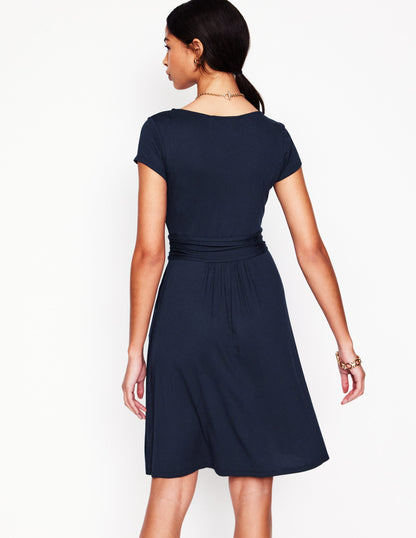 Amelie Jersey Dress-Navy-3