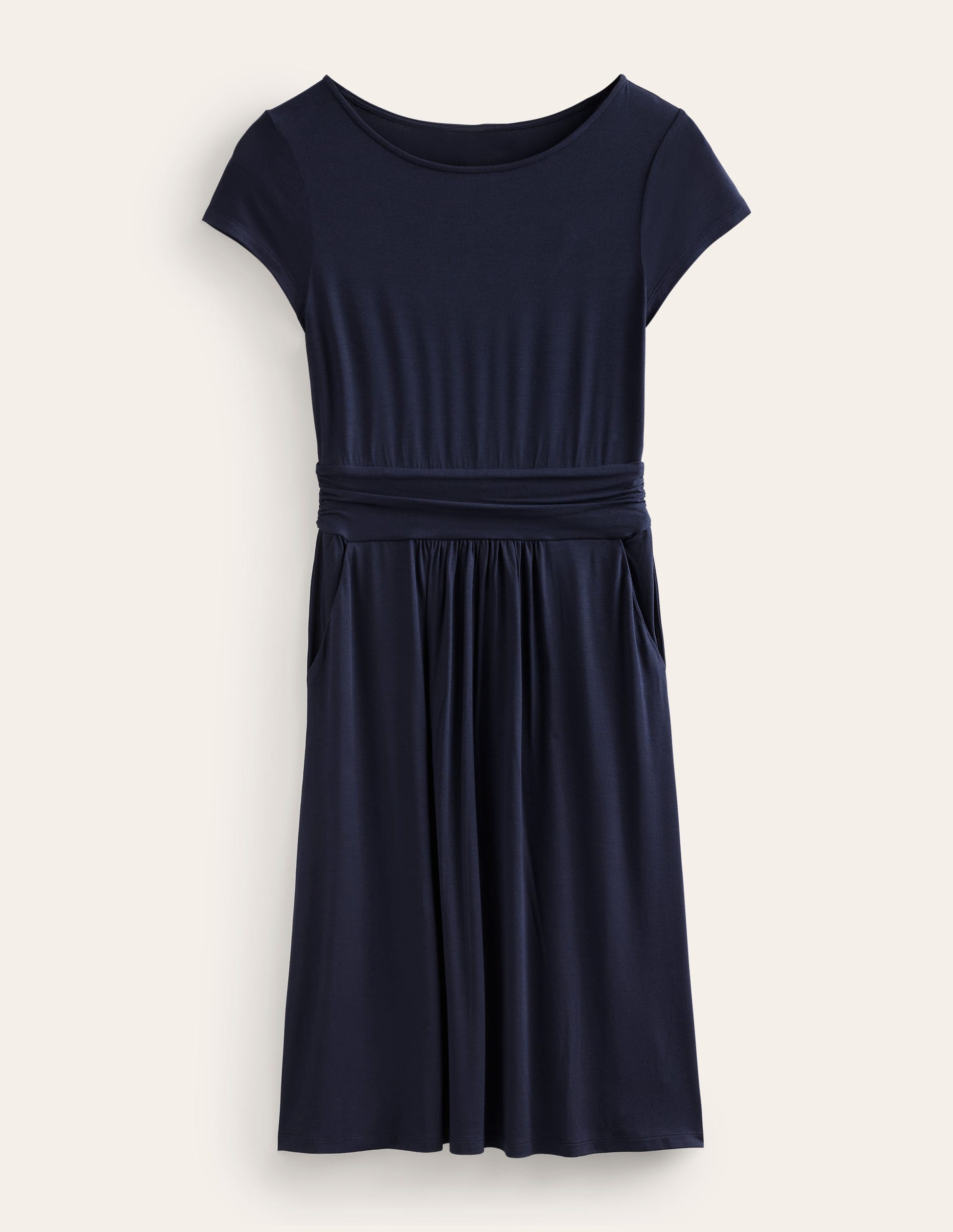 Amelie Sleeveless Jersey Dress-Navy | Boden USA Amelie Sleeveless Jersey Dress-Navy | Boden USA