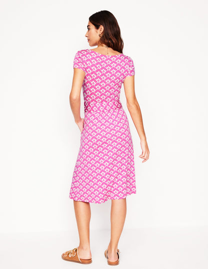 Amelie Jersey Dress-Tickled Pink, Cloud Terrace